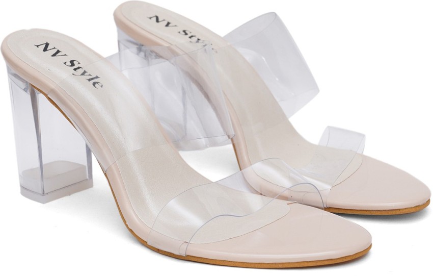 Clear best sale beige heels