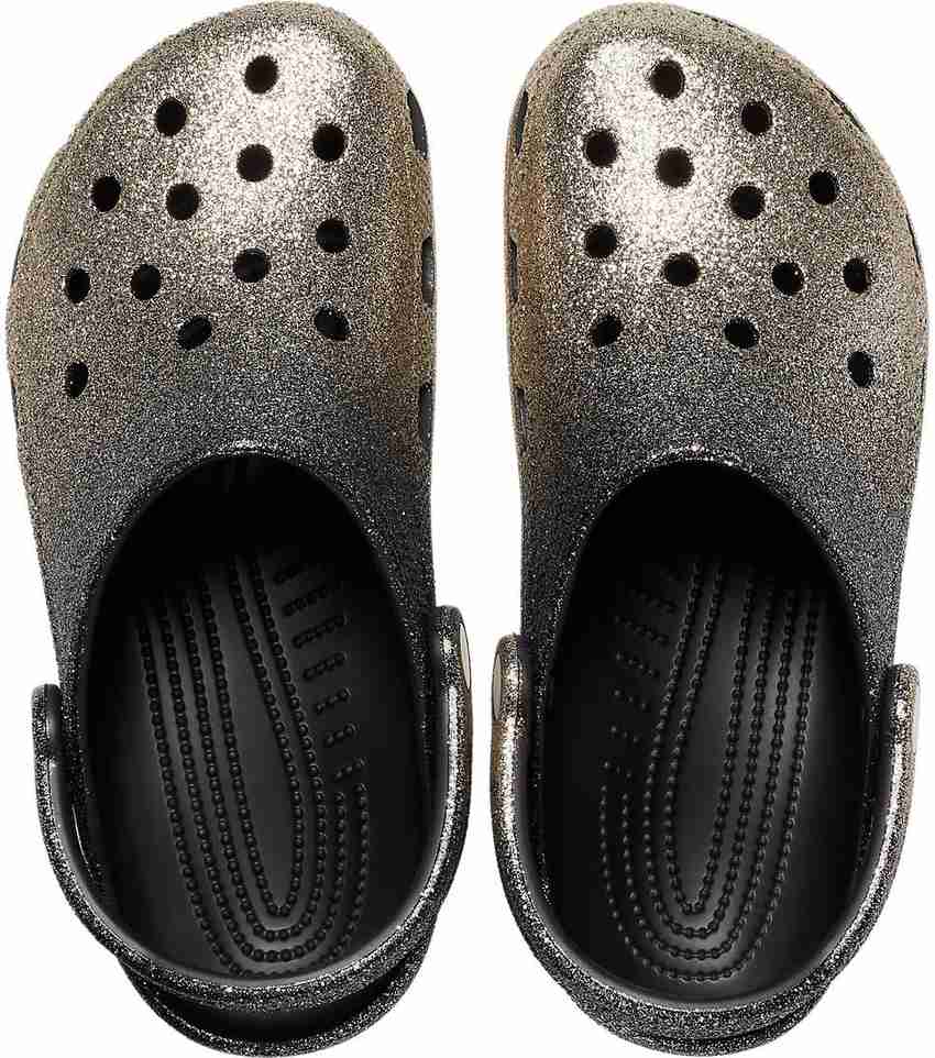 Gold on sale fuzzy crocs