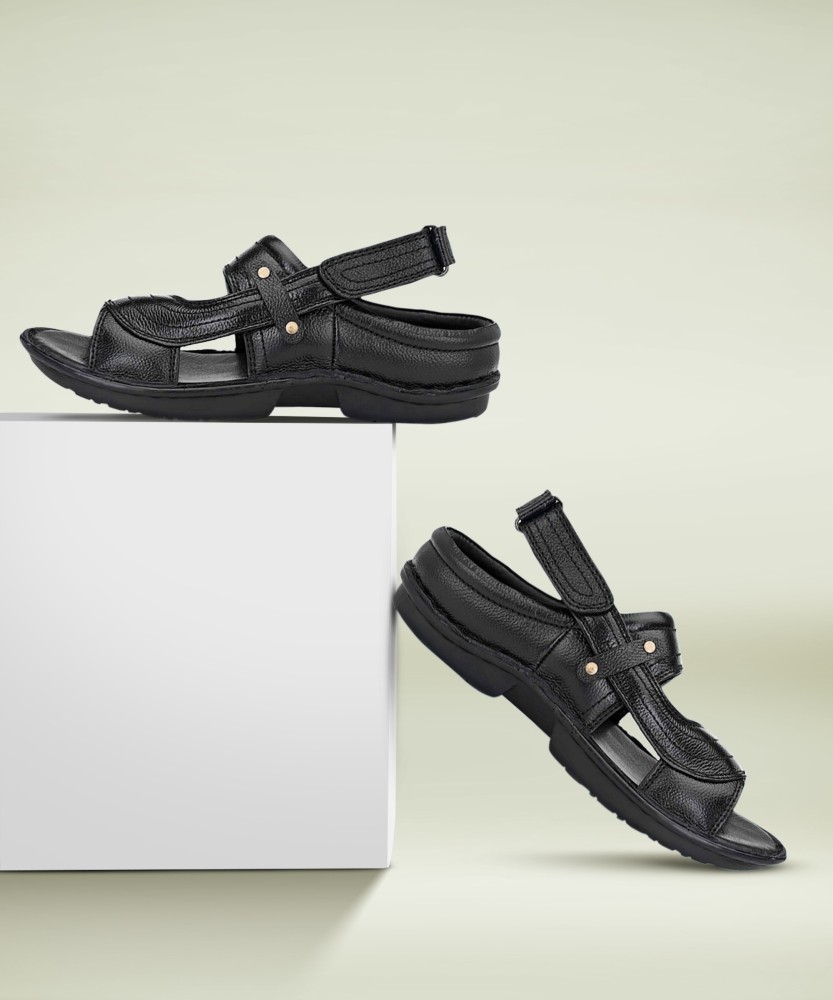 AL ZIMA Men Black Sandals Buy AL ZIMA Men Black Sandals Online