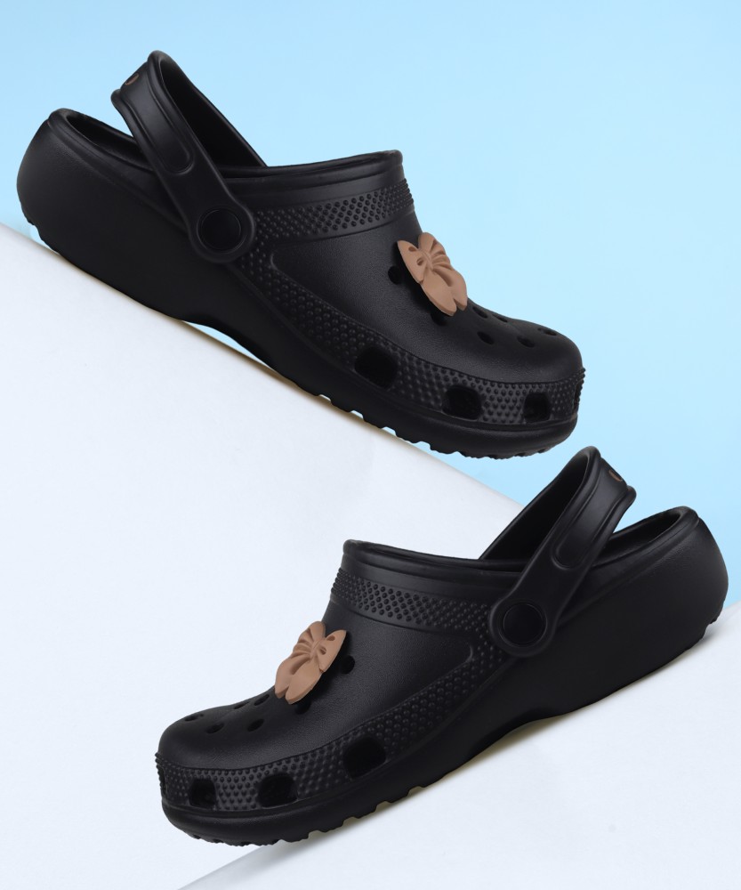 Ladies black store clogs