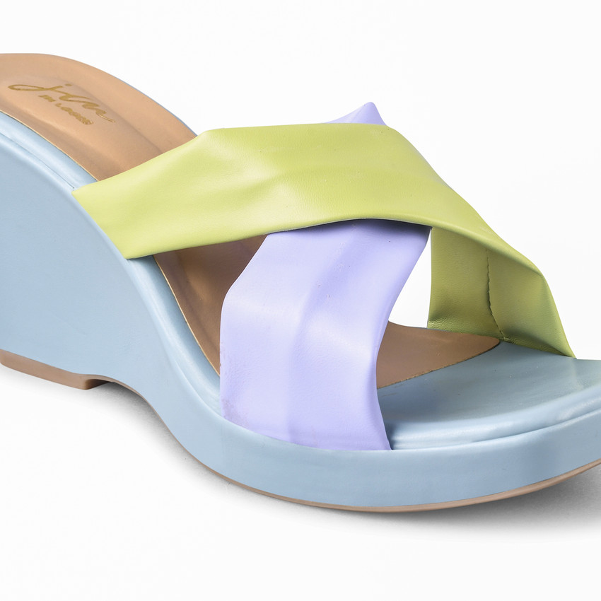 Multicolor wedge 2025 sandals