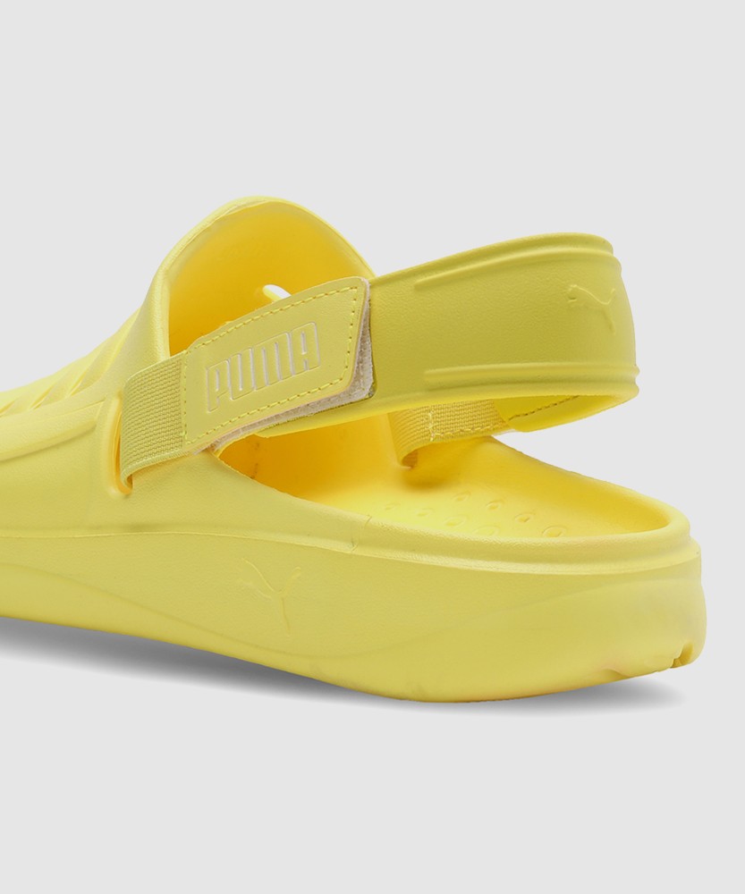 Puma yellow floater sandals best sale