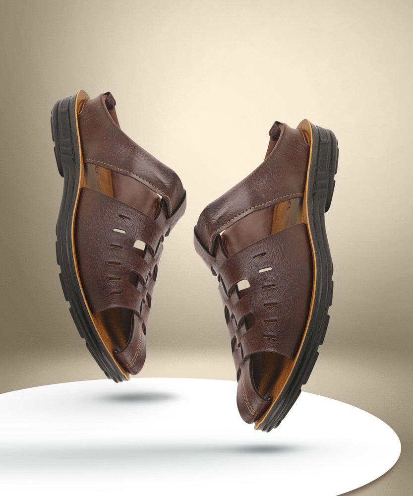 paragon max men's brown sandals