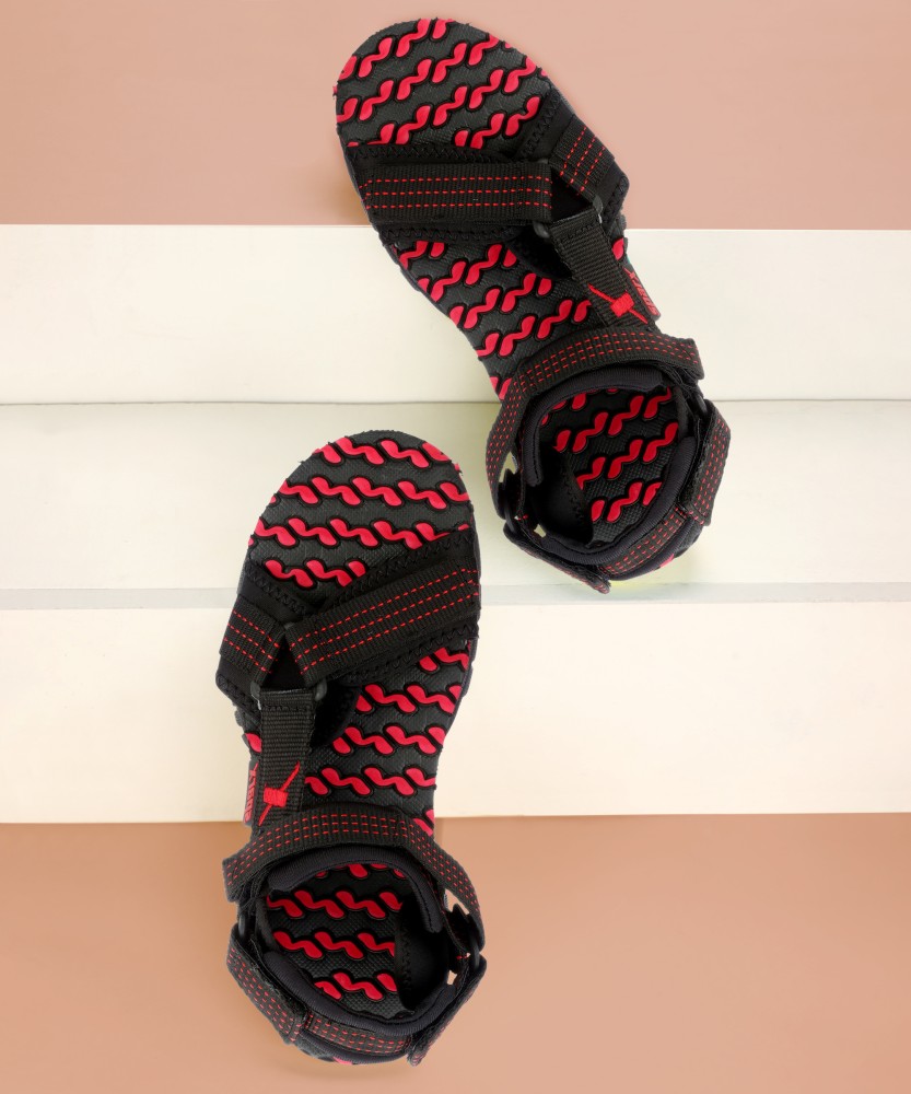 Sparx sandal red black on sale