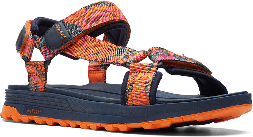 Clarks flip flops best sale mens orange