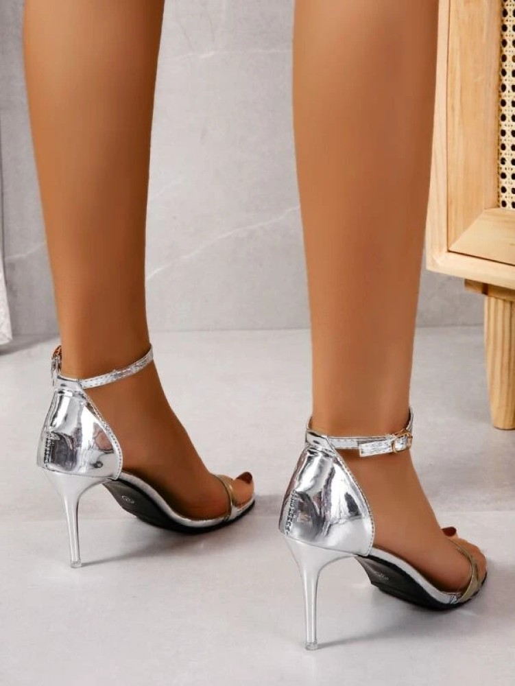 Uunda Fashion Women Silver Heels