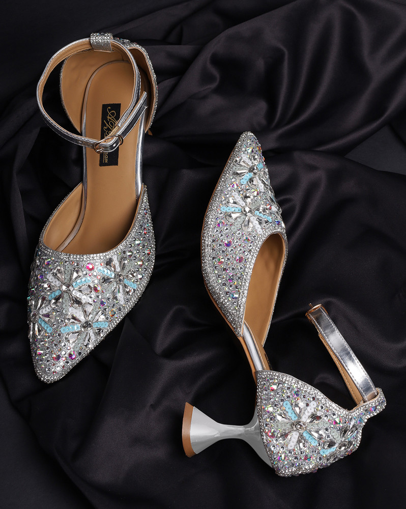 Silver heels for discount wedding