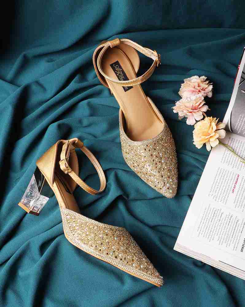 AZ Footwear Women Gold Heels Buy AZ Footwear Women Gold Heels
