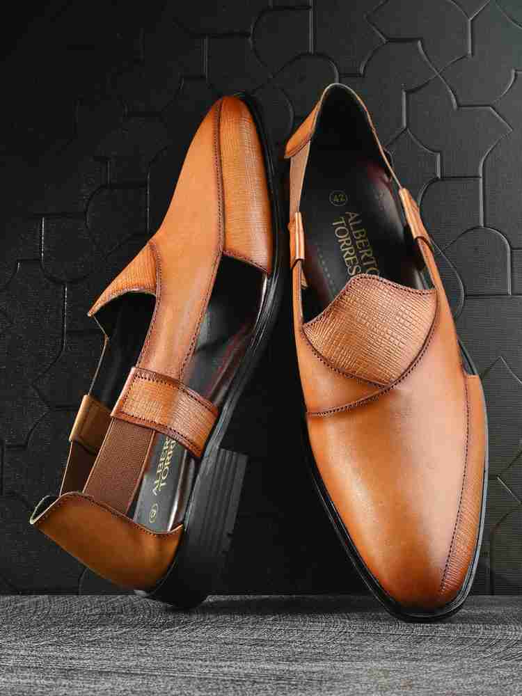 ALBERTO TORRESI Men Tan Sandals Buy ALBERTO TORRESI Men Tan
