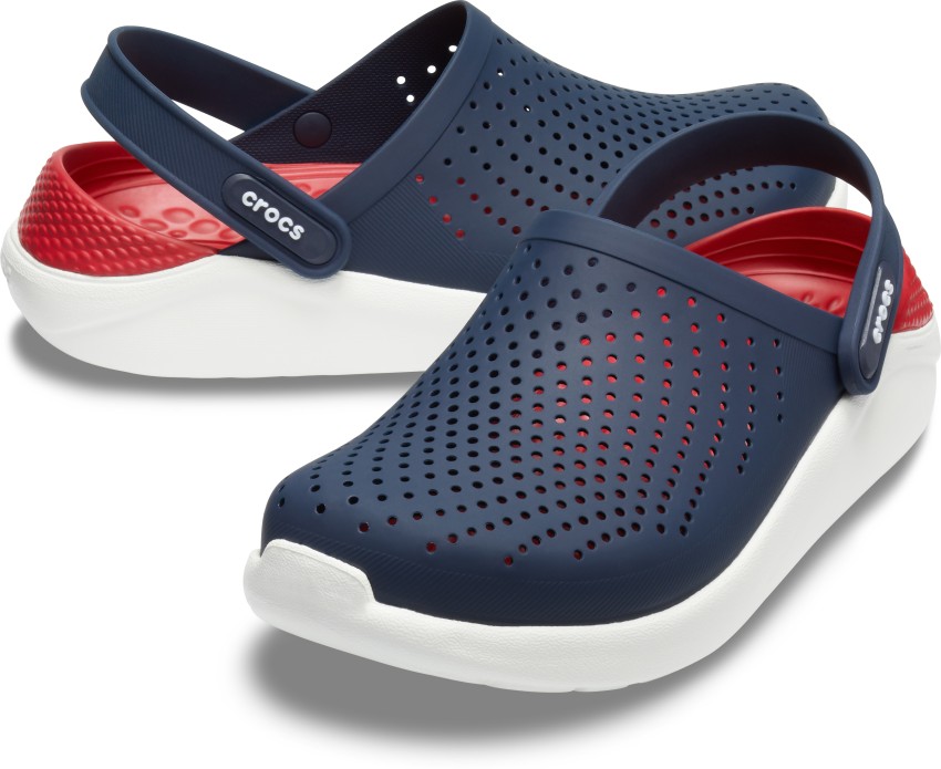 crocs blue and red