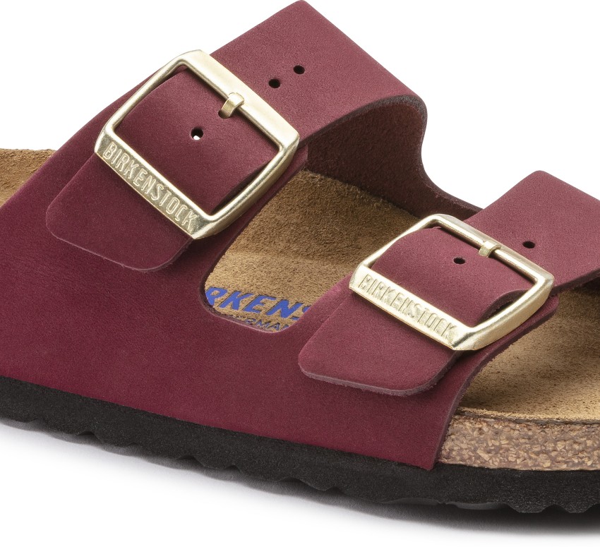 BIRKENSTOCK Arizona Soft Footbed Narrow Width Women Maroon Flats