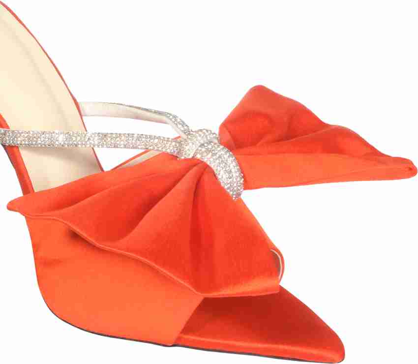 Orange heels discount for wedding