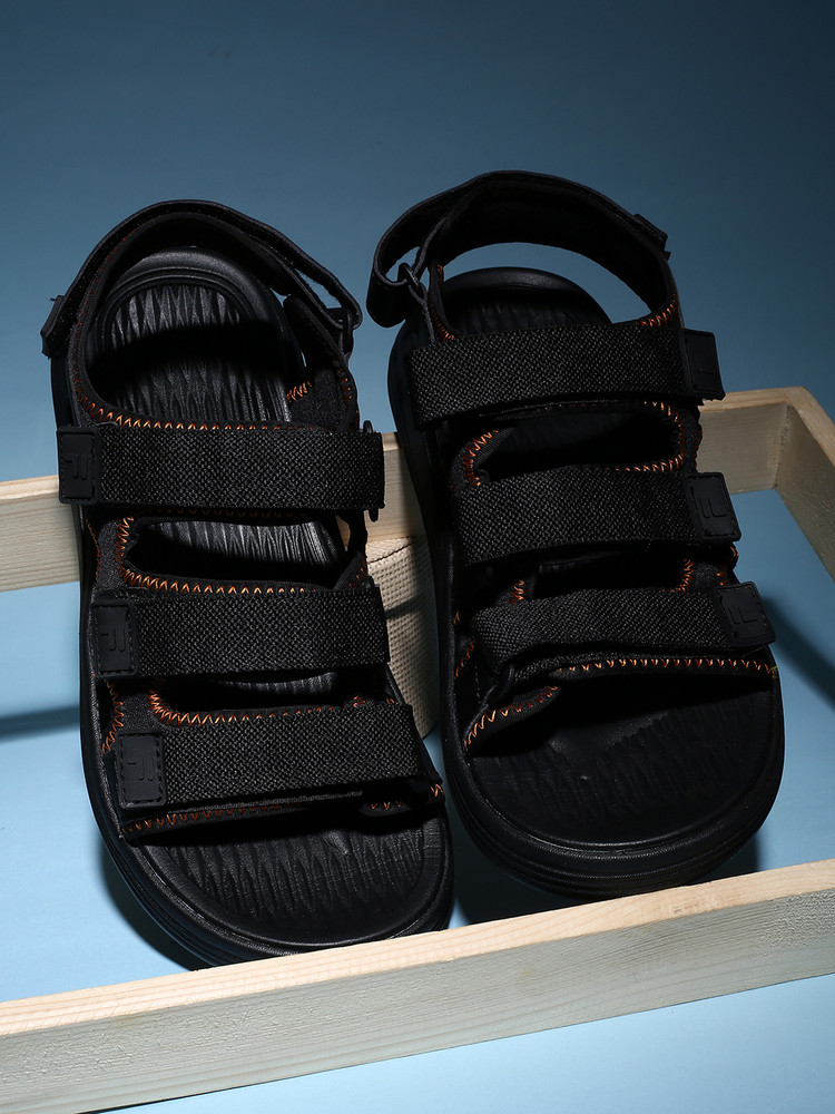 Fila black sandals sale