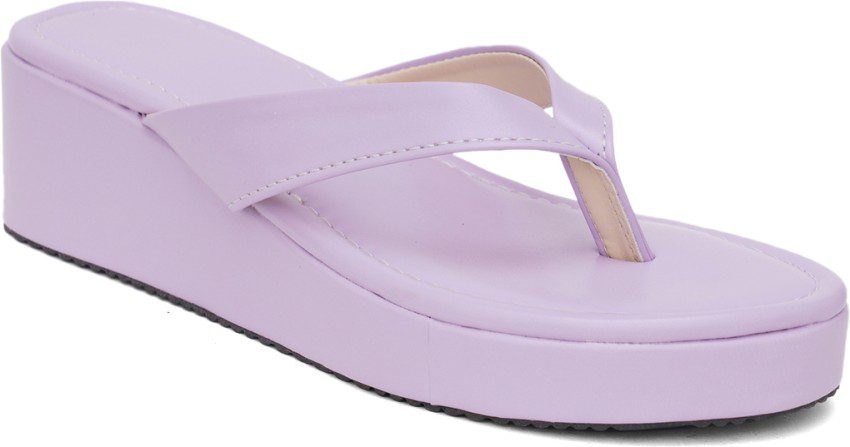 Purple wedge clearance flip flops