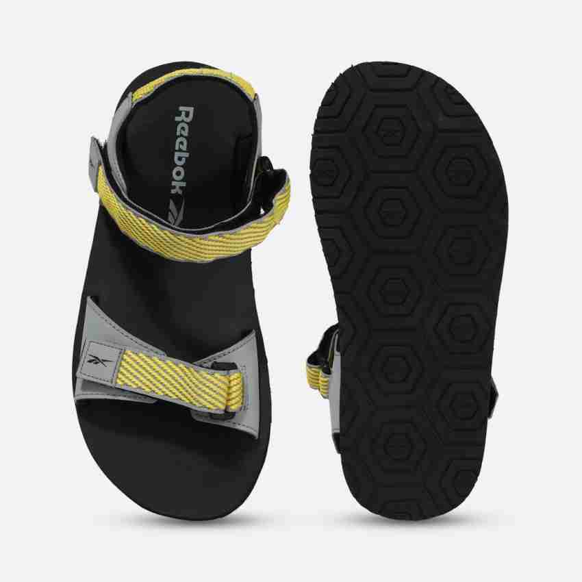 reebok sandals yellow