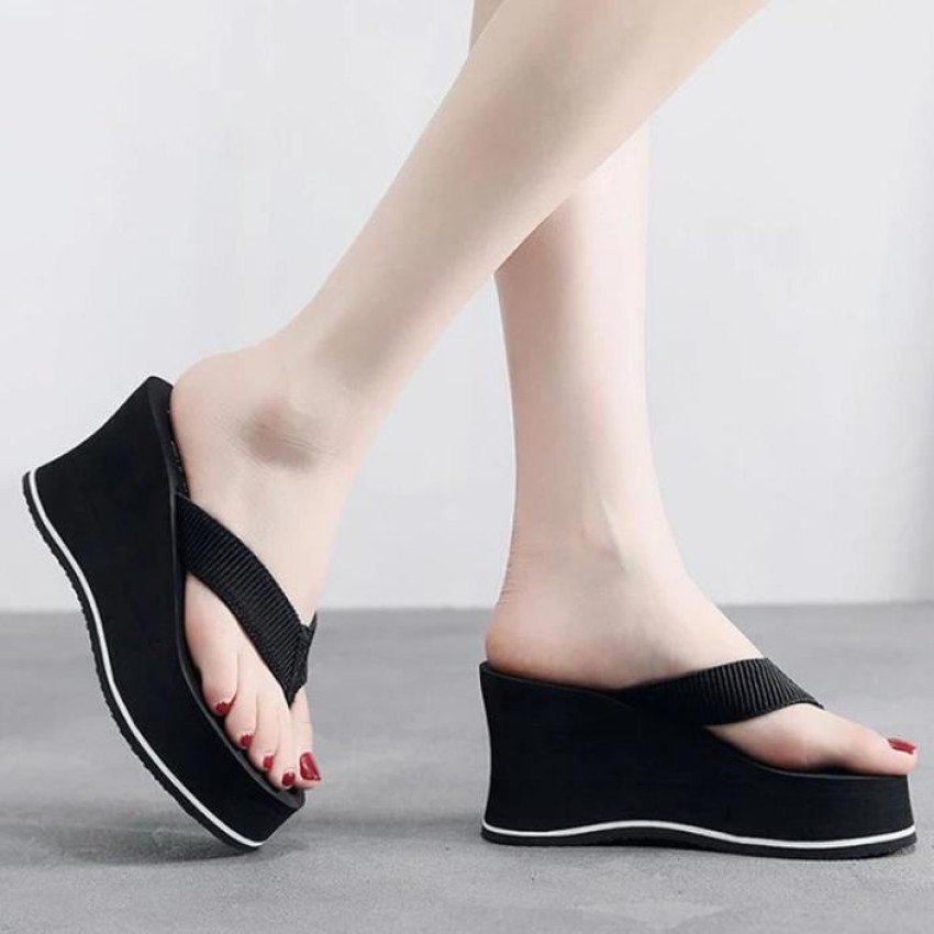 High heeled flip online flops wedge