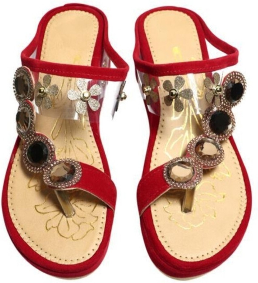 Women's/Girls Striped Design Stylish Wedges sandals. Women's fancy sandals.  (white, numeric_6) : Amazon.in: Shoes & Handbags