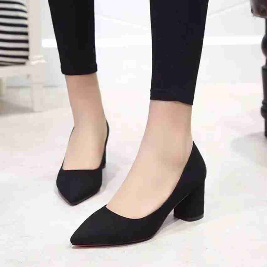 Womens black dress hot sale shoes 2 inch heels