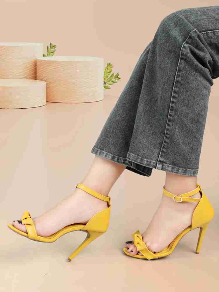 Mustard yellow high heels sale