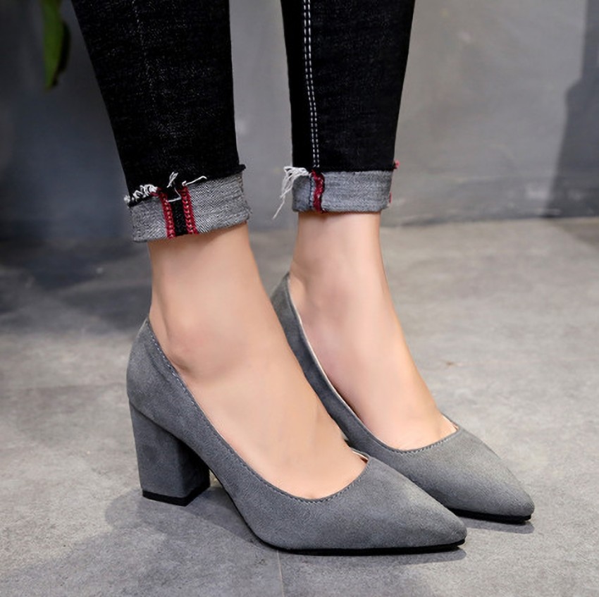 Grey hotsell pumps heels