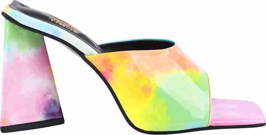 Multi coloured block best sale heels