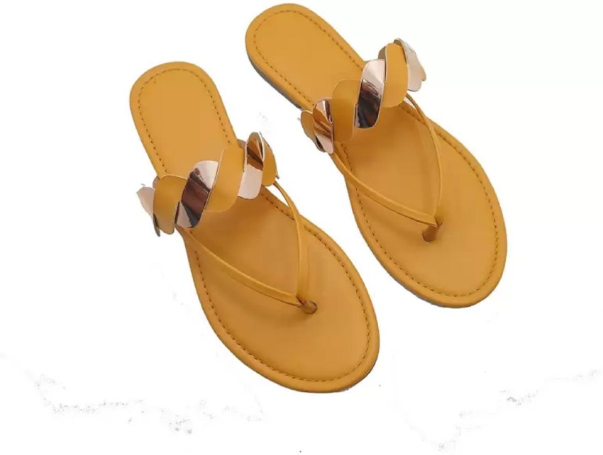 Yellow color online sandals