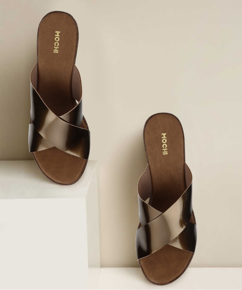 Buy Mochi Women Gold Party Sandals Online