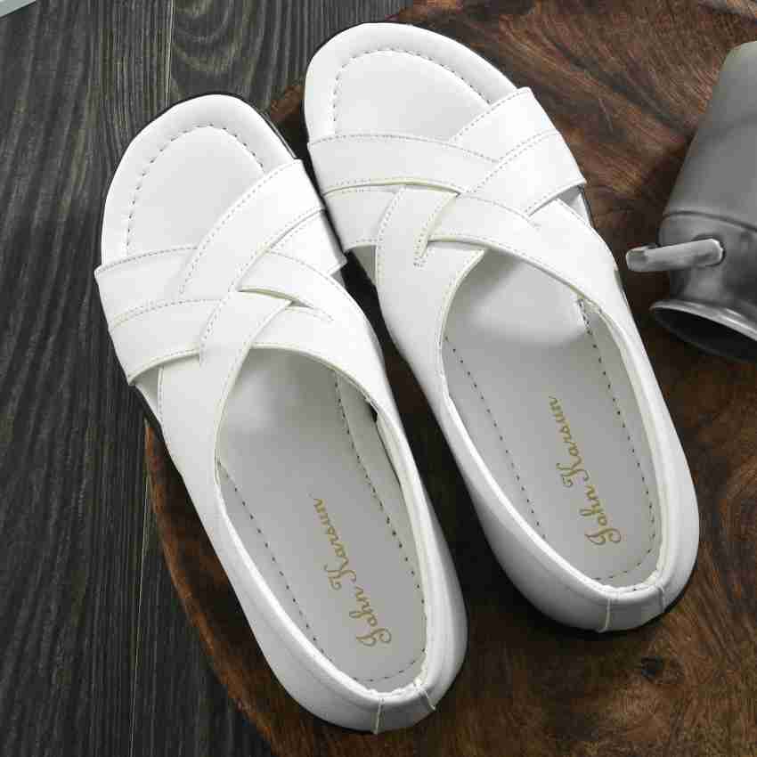 White color clearance sandals for mens