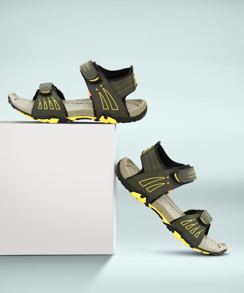 Sparx SS 805 Men Olive Yellow Sandals Buy Sparx SS 805 Men