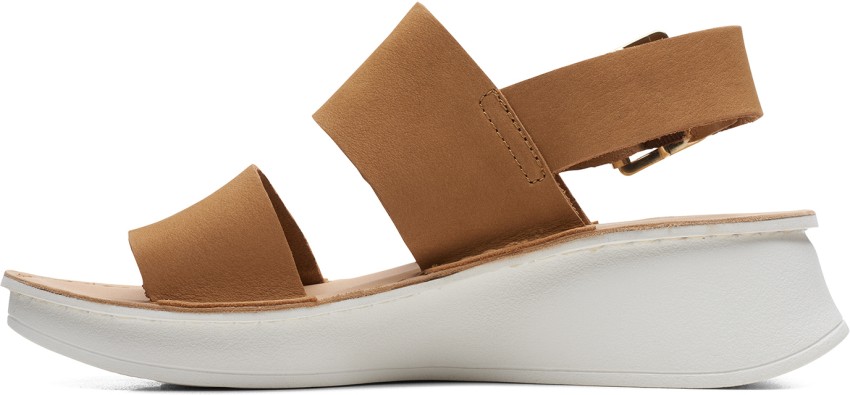 Clarks clearance tan wedges