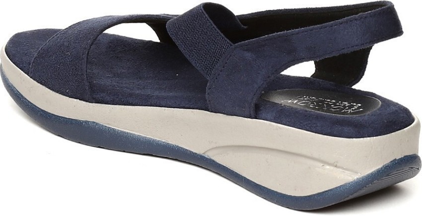 Blue wedge best sale flip flops