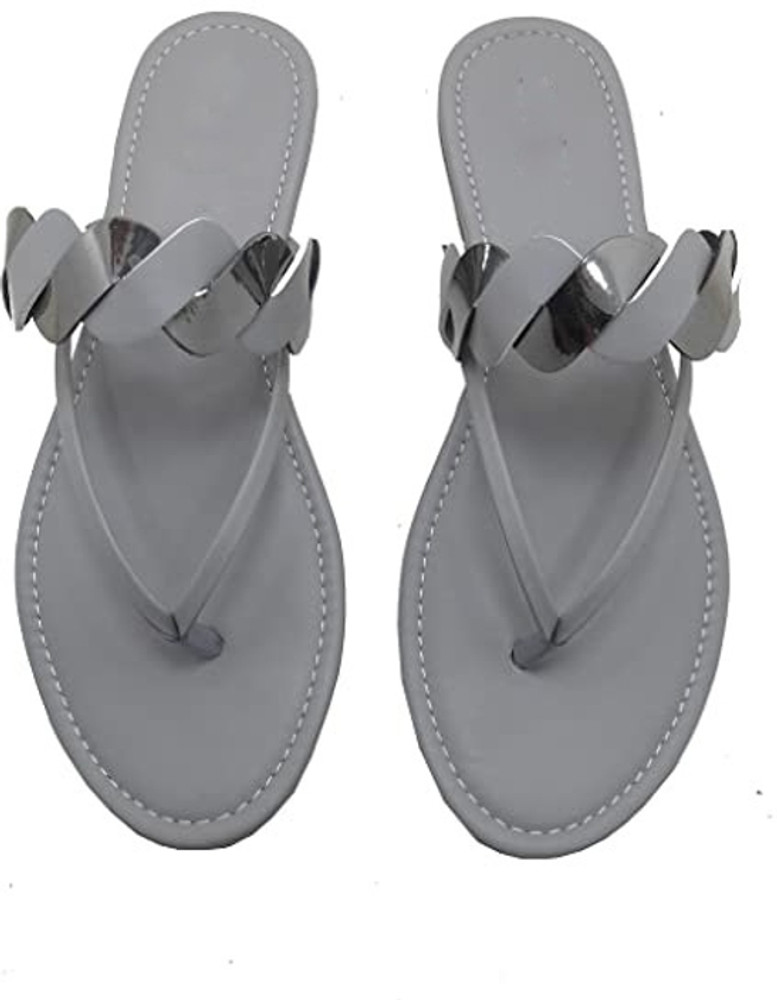 Grey flat sandals for wedding clearance