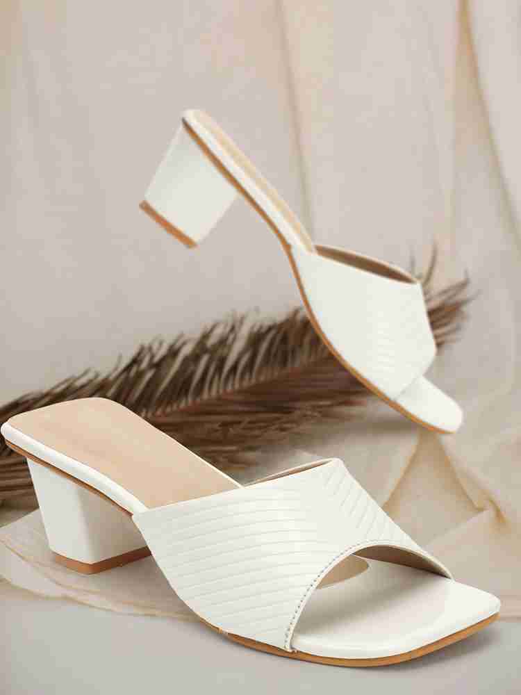 White open on sale toe mule sandals