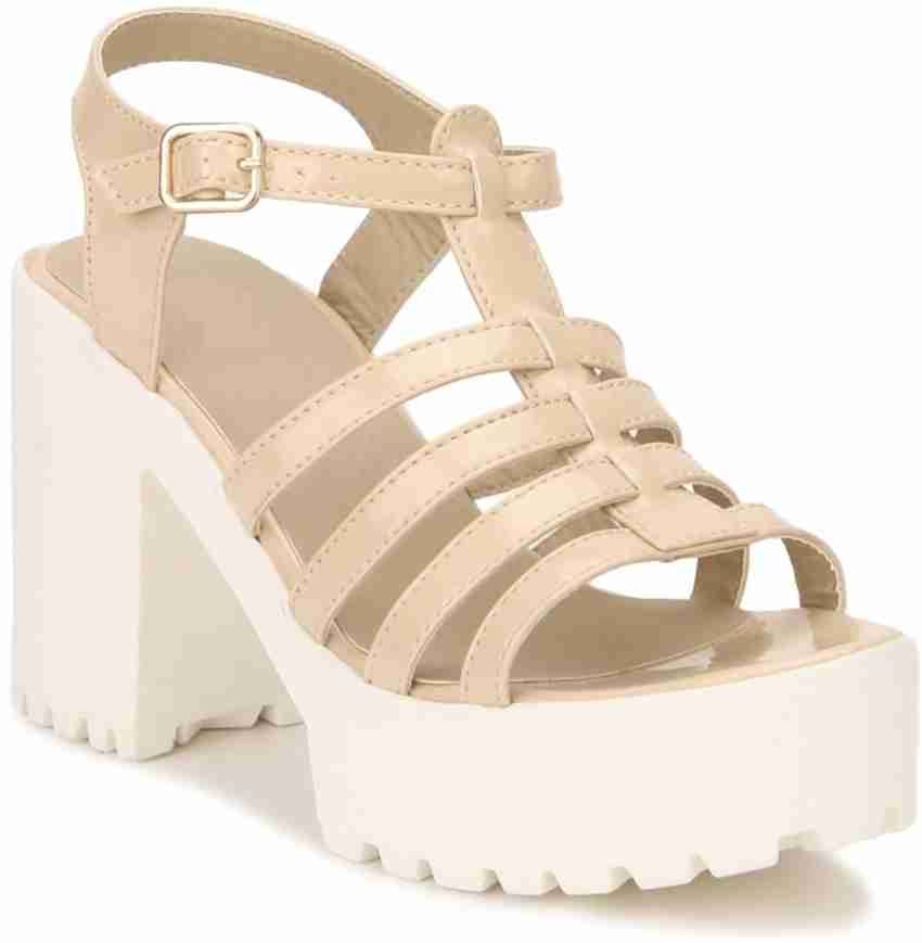 Semi heel online sandals