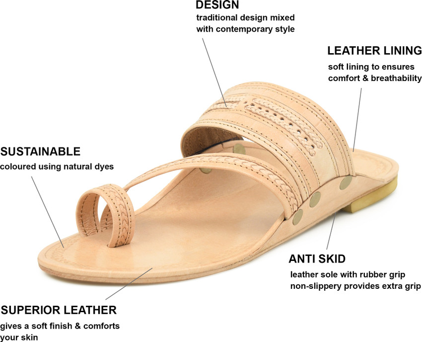 Leather sole chappal deals