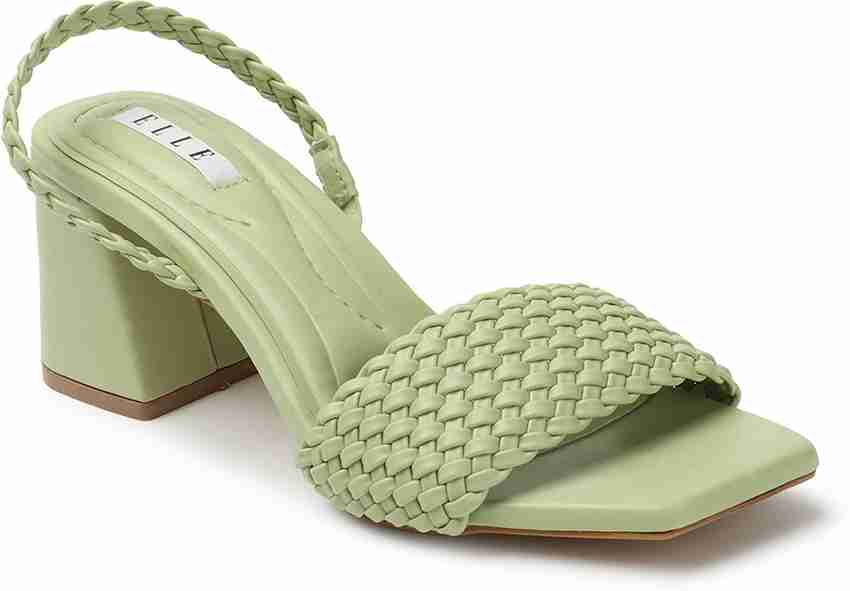 Heeled sandals with discount padded braid detail