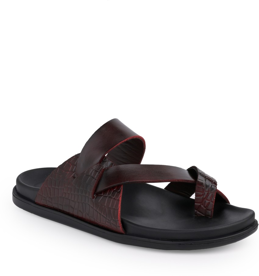 Burgundy best sale leather sandals