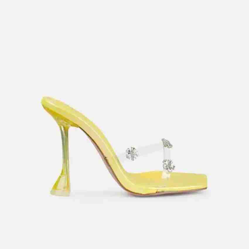 SHOFIEE Women Yellow Heels Buy SHOFIEE Women Yellow Heels Online