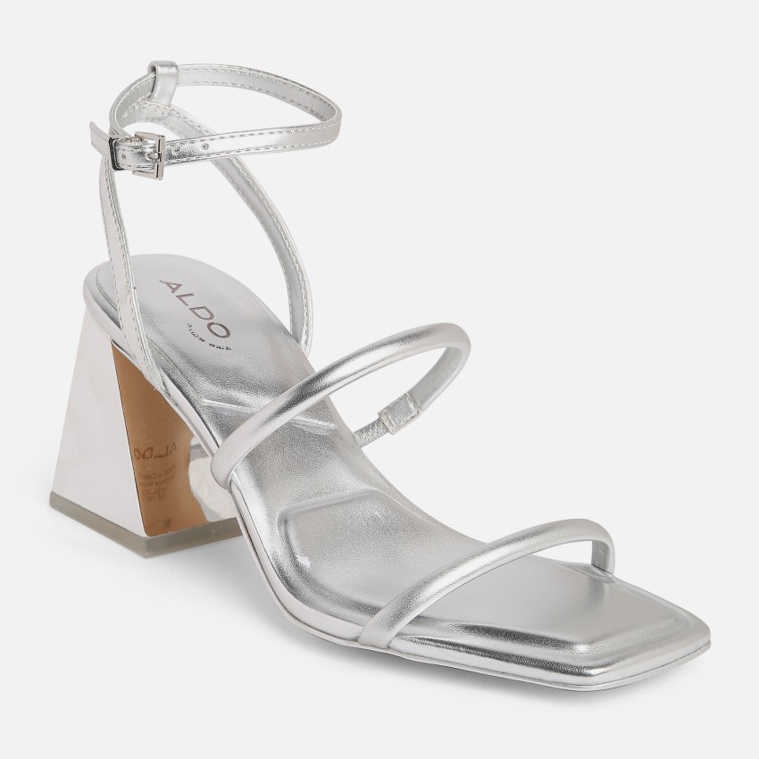 Aldo silver clearance sandal heels