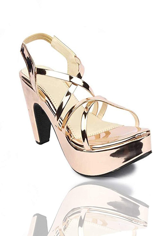 3 strap gold discount heels