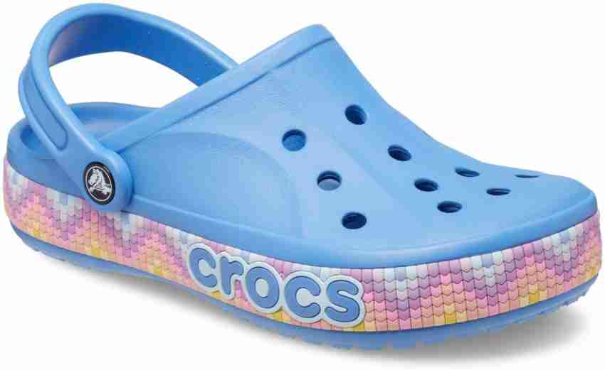 Crocs pink deals and blue