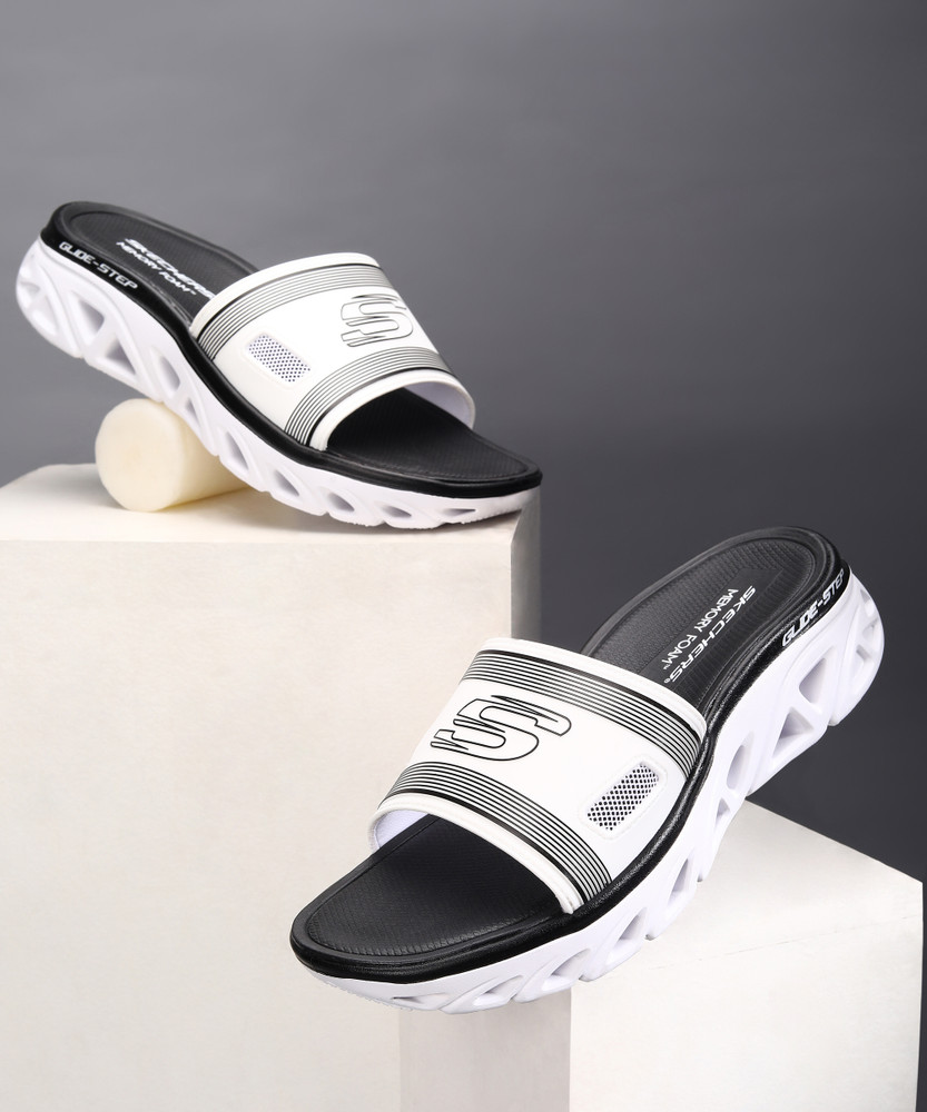 skechers slippers white