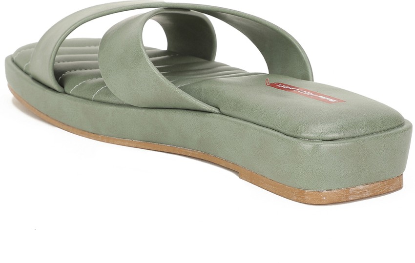 Green platform best sale flip flops