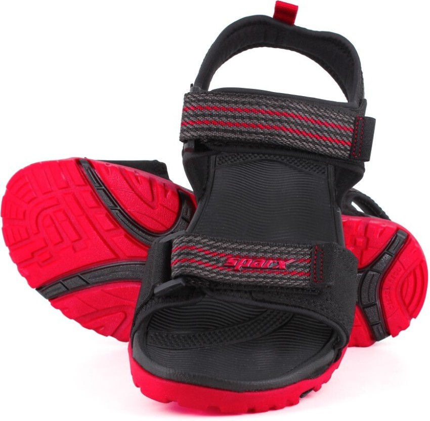 Sparx black and red on sale sandals