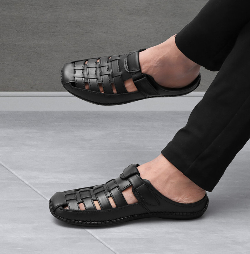 Mens open cheap back sandals