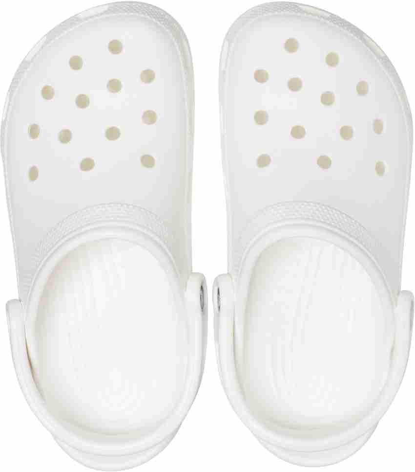 All white crocs no holes outlet