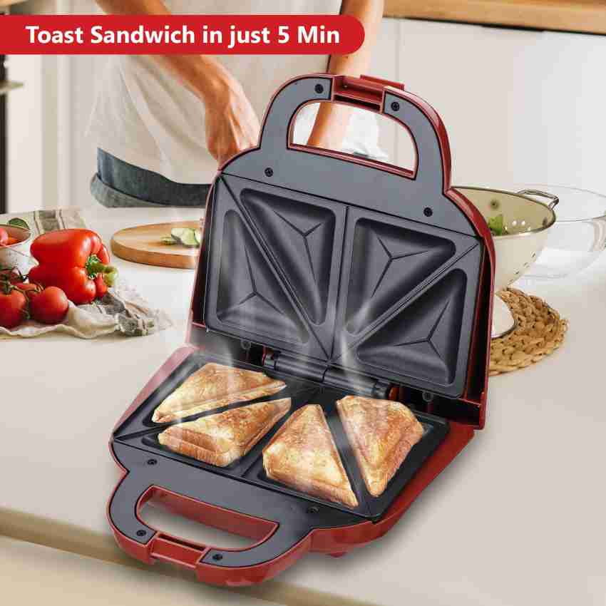 Rico TS1904 800W Non Stick Sandwich Toaster Maker (Red).– Rico India