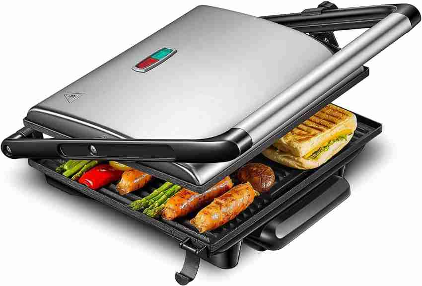 Panini Grill Toaster Press Electric Sandwich Maker Toast Griller Large 4  Slice