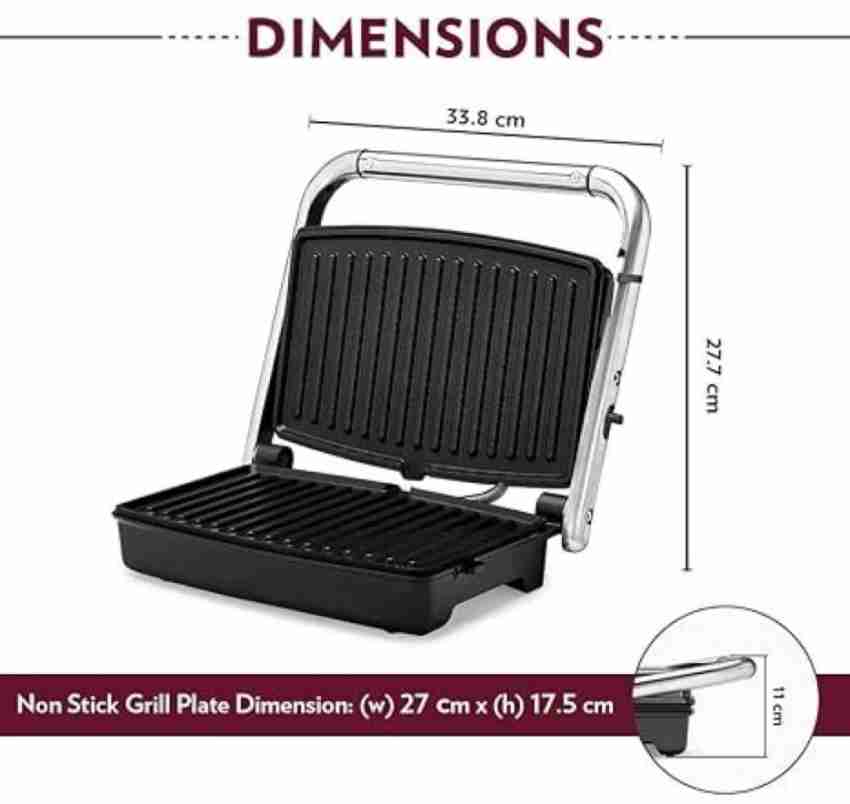 Buy Borosil Super Jumbo 180 Degree Grill Sandwich Maker, 2000 W