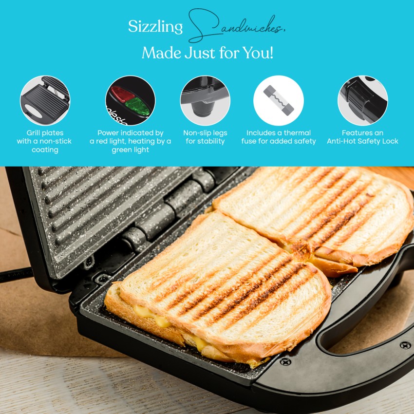 WhopperIndia Aluminium Non-Stick Sandwich Maker Nonstick Plates